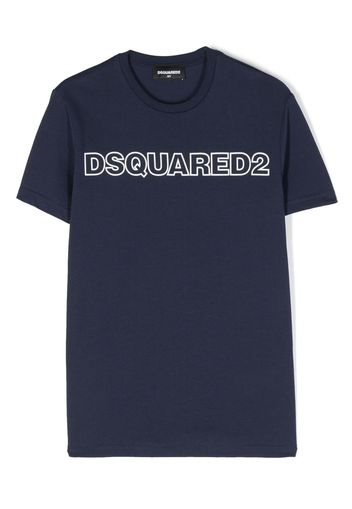 Dsquared2 Kids logo-print cotton T-Shirt - Blu