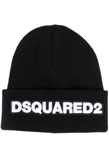 Dsquared2 logo-patch wool beanie - Nero