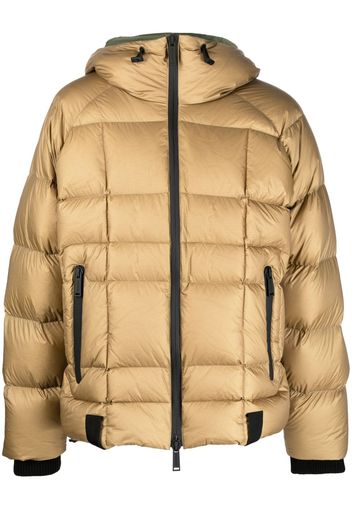 Dsquared2 logo-print padded hooded jacket - Marrone