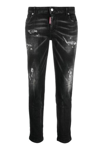 Dsquared2 Cool Girl distressed slim-leg jeans - Nero