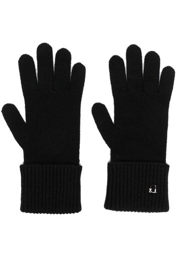 Dsquared2 logo-charm knitted gloves - Nero