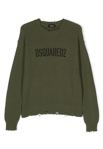 Dsquared2 Kids logo-print knitted top - Verde