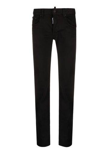 Dsquared2 Jeans dritti con applicazione logo - Nero