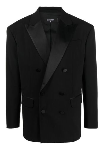 Dsquared2 double-breasted silk-lapels blazer - Nero