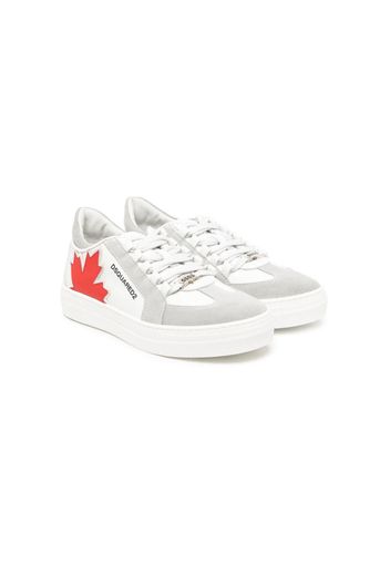 Dsquared2 Kids maple-lead panelled sneakers - Bianco