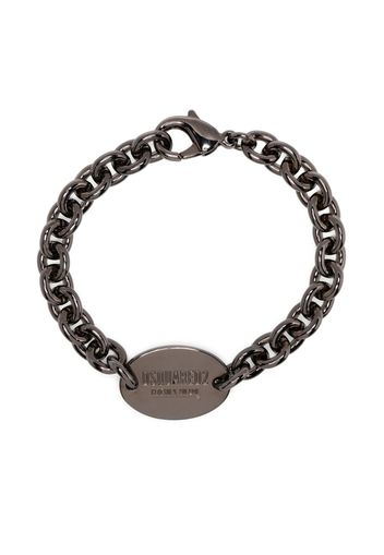 Dsquared2 Bracciale ID a catena con logo inciso - Nero