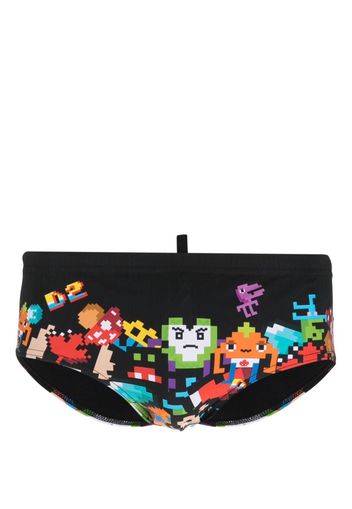 Dsquared2 x Pac-Man logo-print briefs - Nero