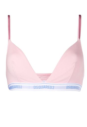 Dsquared2 Reggiseno a triangolo Technicolor con banda logo - Rosa