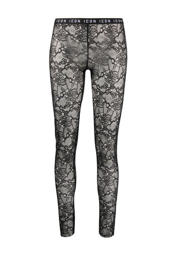 Dsquared2 Be Icon lace leggings - Nero