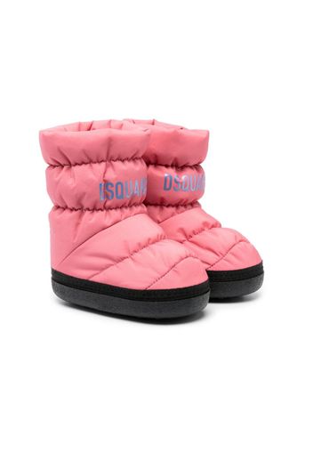 Dsquared2 Kids logo-print quilted boots - Rosa