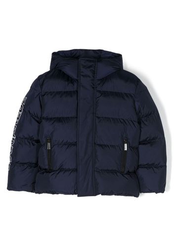 Dsquared2 Kids logo-print padded hooded jacket - Blu