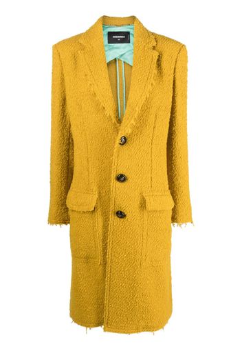 Dsquared2 single-breasted bouclé trench coat - Giallo