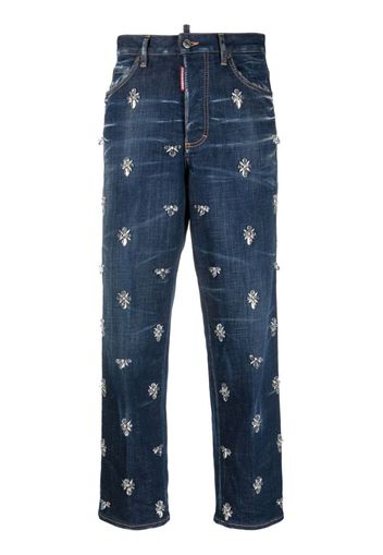 Dsquared2 Crystal Flies high-rise jeans - Blu