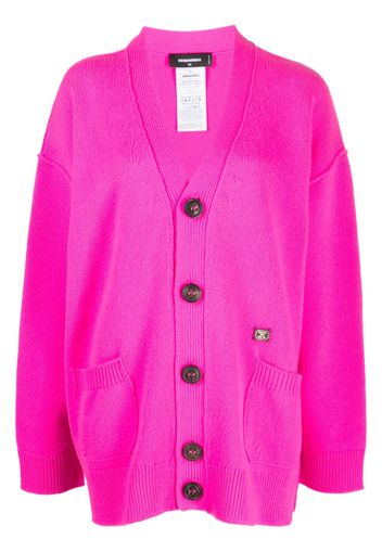 Dsquared2 V-neck wool-blend cardigan - Rosa