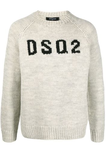 Dsquared2 intarsia-knit logo wool jumper - Toni neutri