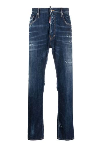 Dsquared2 distressed straight-leg jeans - Blu