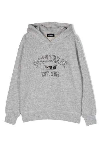 Dsquared2 Kids logo-print cotton hoodie - Grigio