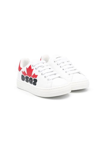 Dsquared2 Kids logo-patch lace-up sneakers - Bianco