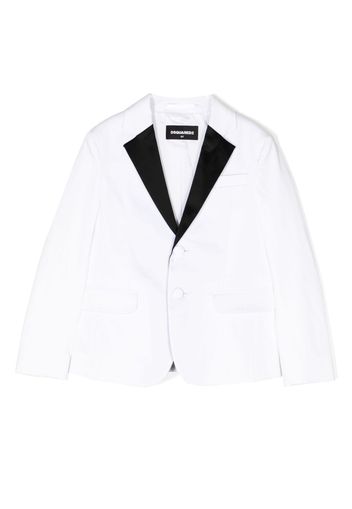 Dsquared2 Kids notched-lapels cotton blazer - Bianco