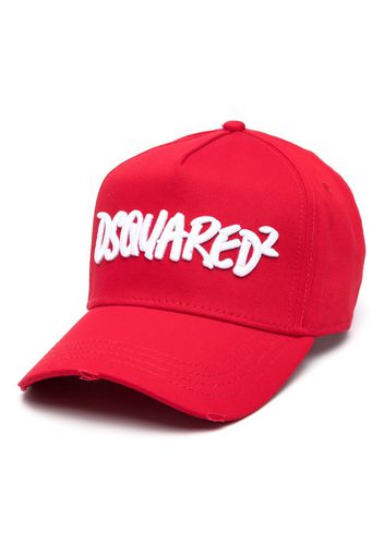 Dsquared2 logo-embroidered cotton cap - Rosso