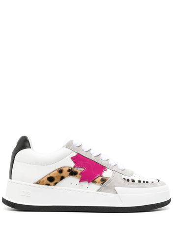 Dsquared2 patch-detail lace-up sneakers - Bianco