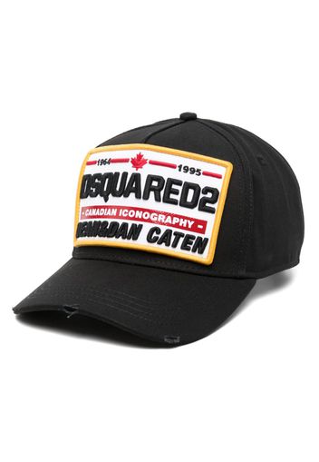 Dsquared2 logo-patch cotton baseball cap - Nero