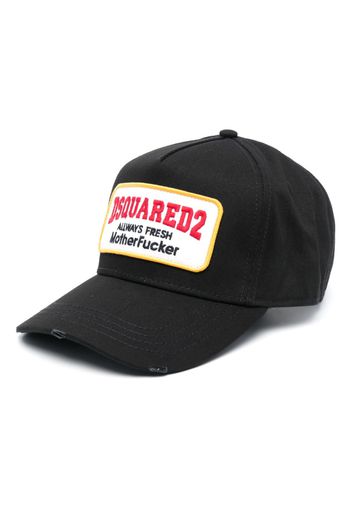 Dsquared2 logo-patch cotton baseball cap - Nero