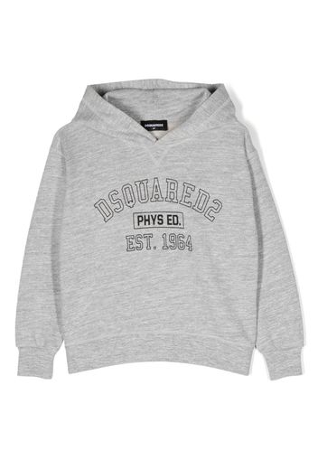 Dsquared2 Kids logo-print cotton hoodie - Grigio