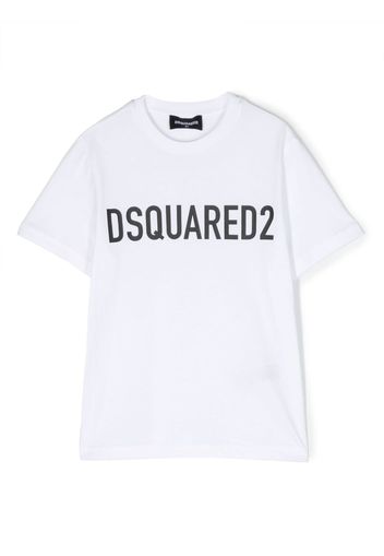 Dsquared2 Kids logo-print cotton T-Shirt - Bianco