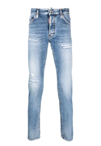 Dsquared2 distressed straight-leg jeans - Blu