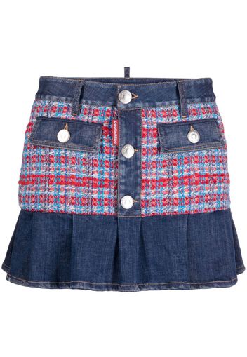 Dsquared2 low-rise denim miniskirt - Blu