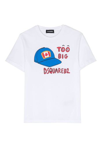 Dsquared2 Kids graphic-print cotton T-shirt - Bianco