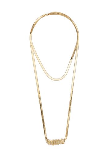 Dsquared2 logo-plaque polished necklace - Oro