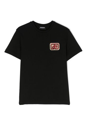 Dsquared2 Kids logo-patch cotton T-shirt - Nero