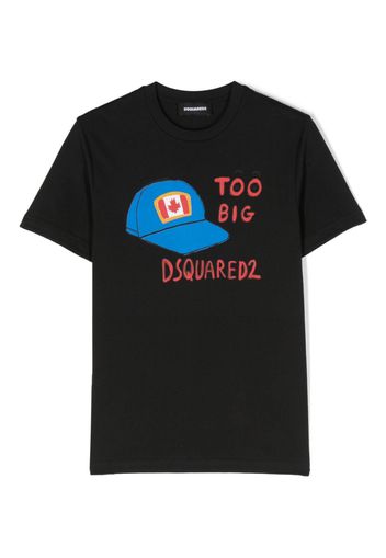 Dsquared2 Kids graphic-print cotton T-shirt - Nero