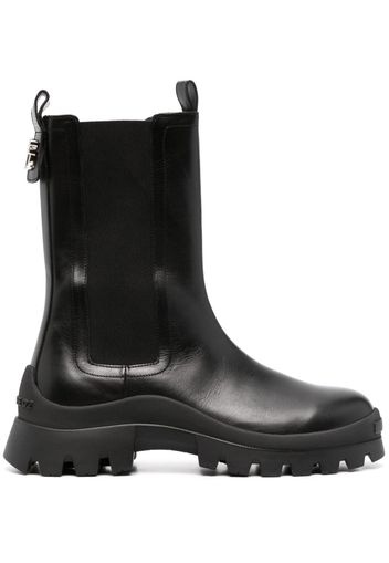 Dsquared2 logo-plaque leather ankle boots - Nero