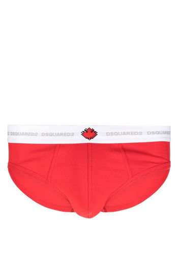 Dsquared2 logo-waistband stretch-cotton briefs - Rosso