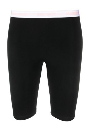 Dsquared2 logo-waistband stretch-cotton cycling shorts - Nero