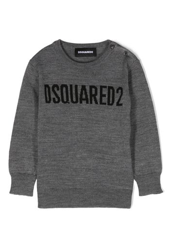 Dsquared2 Kids mélange-effect logo-print sweatshirt - Grigio