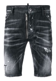 Bermuda denim con effetto vissuto