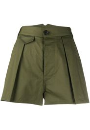 high-rise pleated shorts