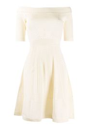 open-knit flared dress