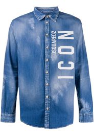 Camicia denim con stampa