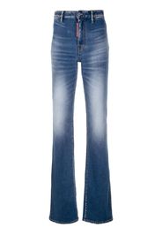Jeans svasati con effetto schiarito