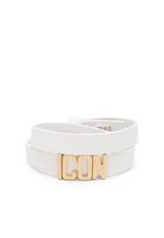 Dsquared2 Icon wraparound leather bracelet - Bianco