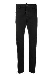 logo-patch denim trousers