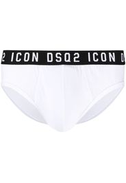 Dsquared2 logo waistband stretch briefs - Bianco