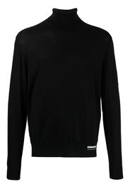 Dsquared2 Maglione a collo alto con applicazione - Nero