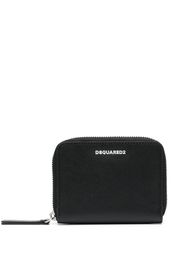 Dsquared2 logo-stamp zip-around wallet - Nero