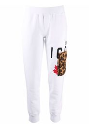 Dsquared2 leopard-print sweat pants - Bianco